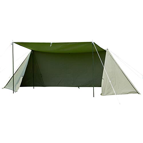 BUNDOK BDK-79TC Solo Base Pump Tent, Military Curtain, Compact Storage, for 1 Person