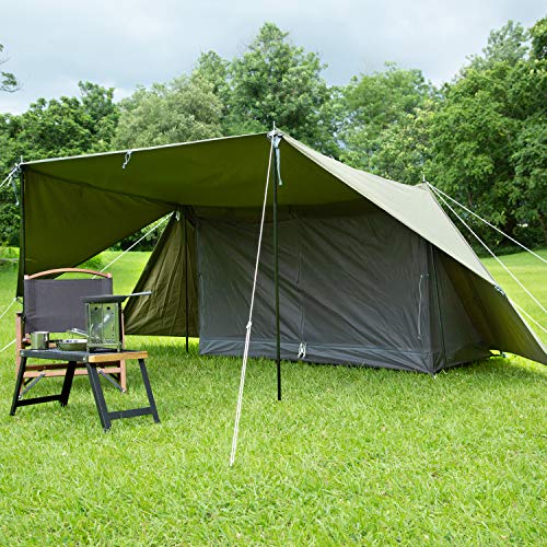 BUNDOK BDK-79TC Solo Base Pump Tent, Military Curtain, Compact Storage, for 1 Person