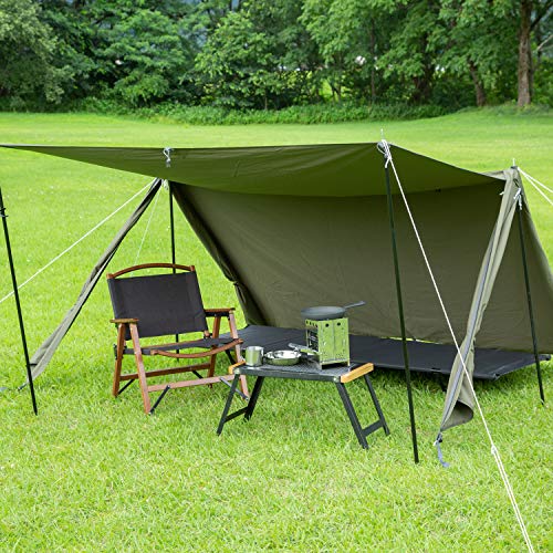 BUNDOK BDK-79TC Solo Base Pump Tent, Military Curtain, Compact Storage, for 1 Person