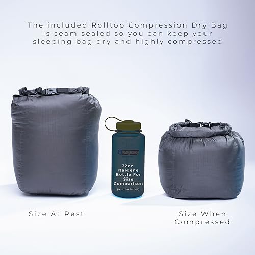 Ultralight 0°F Down Sleeping Bag for Camping