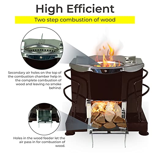 Portable Outdoor Biomass Stove for Camping Survival