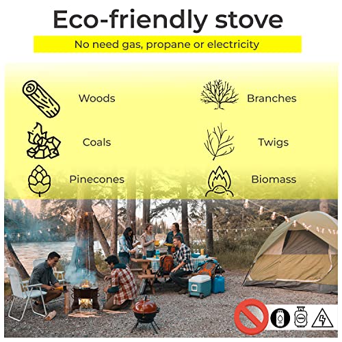 Portable Outdoor Biomass Stove for Camping Survival