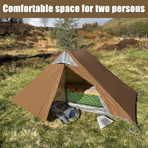 Night Cat Ultralight Tent 2 Persons for Professional Backpacker Hiker 3 LBS Only Lanshan Backpacking Bivvy Ground Tent Heavy Rain Waterproof Trekking Pole Not Included