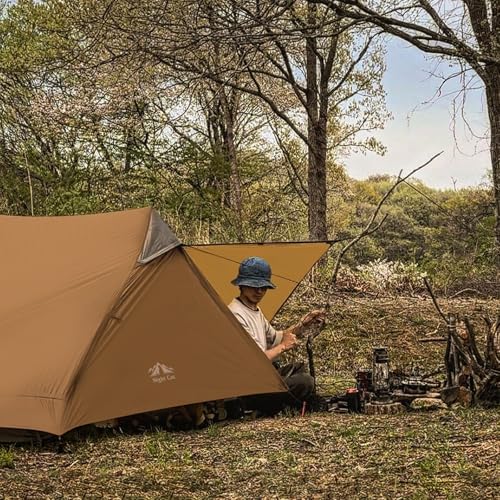 Night Cat Ultralight Tent 2 Persons for Professional Backpacker Hiker 3 LBS Only Lanshan Backpacking Bivvy Ground Tent Heavy Rain Waterproof Trekking Pole Not Included