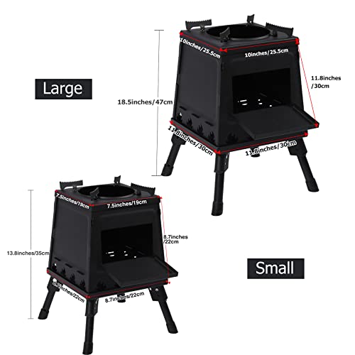 Portable Wood Burning Camp Stove for Outdoor Cooking
