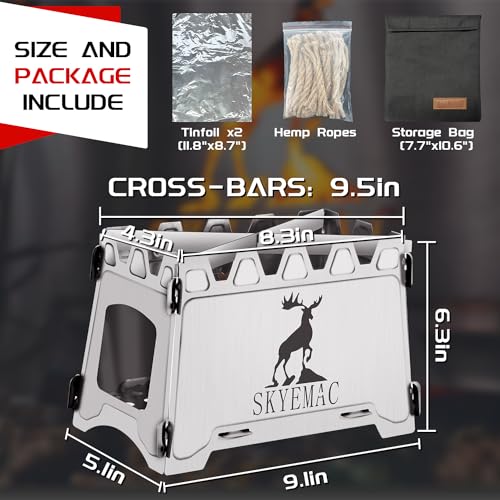 Portable Stainless Steel Wood Burning Camp Stove