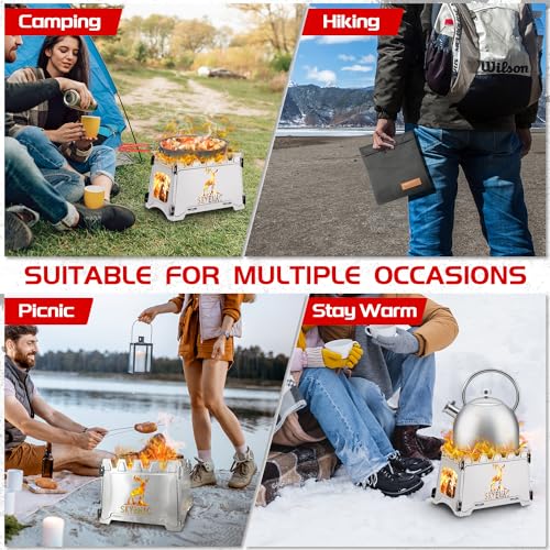 Portable Stainless Steel Wood Burning Camp Stove