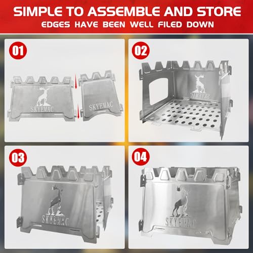 Portable Stainless Steel Wood Burning Camp Stove