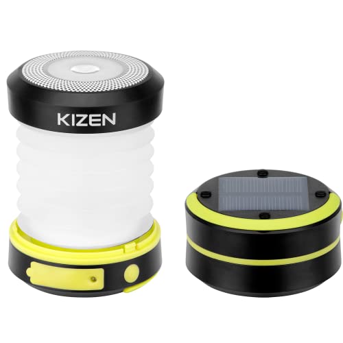 KIZEN Solar Lantern - Collapsible, Rechargeable LED Light