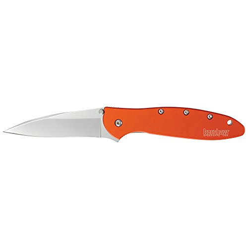Orange Kershaw Pocket Knife: 3" Bead-Blasted Blade