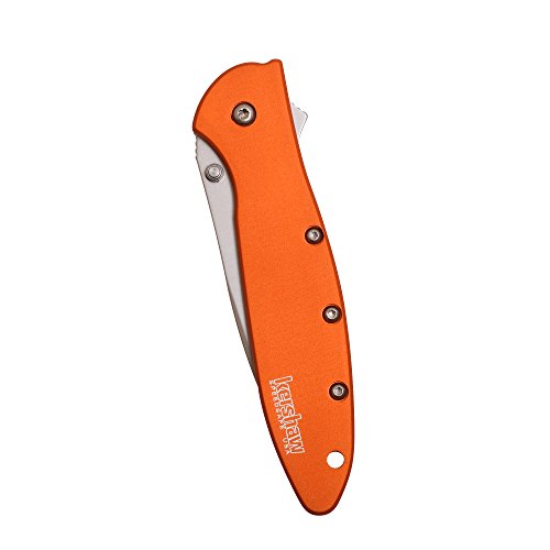 Orange Kershaw Pocket Knife: 3" Bead-Blasted Blade