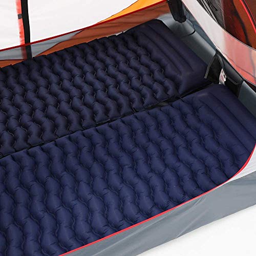 Night Cat Backpacking Tent 2 Persons with Aluminium Pole Camping Tent Adults Lightweight Rainproof Portable Easy Setup Two Doors Double Layers Hiking Mountaineering Outdoors 2.2x1.45m