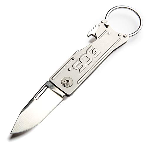 SOG Keychain Pocket Knife with Bottle Opener
