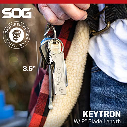 SOG Keychain Pocket Knife with Bottle Opener