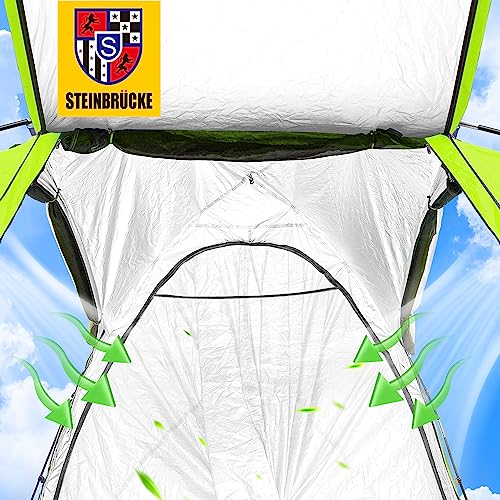Universal SUV Camping Tent with Two Large Awning, Waterproof Car Tent, Up to 4-Person Sleeping Capacity Camping Accessories, Easy Setup for Backpacking Traveling Hiking Outdoors Green