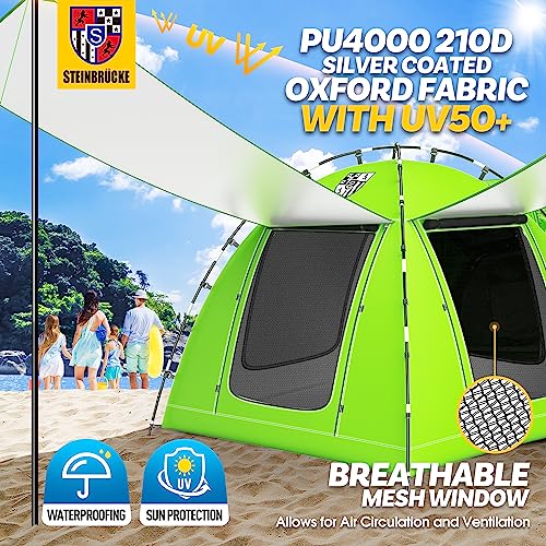 Universal SUV Camping Tent with Two Large Awning, Waterproof Car Tent, Up to 4-Person Sleeping Capacity Camping Accessories, Easy Setup for Backpacking Traveling Hiking Outdoors Green