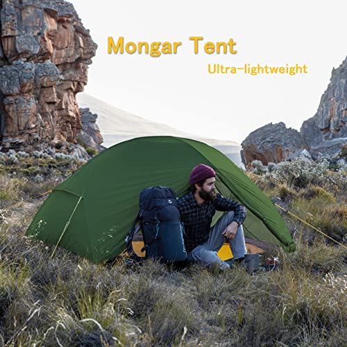Naturehike Mongar 2 Person Backpacking Tent 3 Season Free-Standing Lightweight Hiking Tent for Outdoor Activities