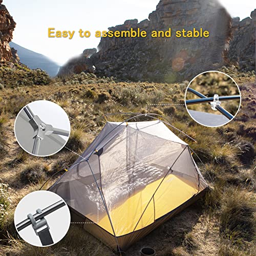 Naturehike Mongar 2 Person Backpacking Tent 3 Season Free-Standing Lightweight Hiking Tent for Outdoor Activities