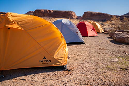 TETON Sports Mountain Ultra Tent; 4 Person Backpacking Dome Tent for Camping; Yellow, Model: 2008YL