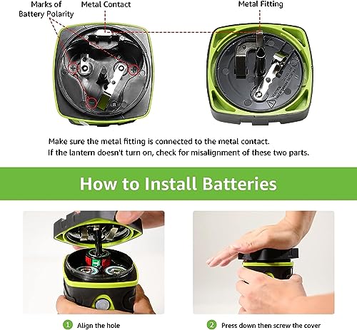 LE 1000LM Battery Powered Camping Lantern: Waterproof, Portable