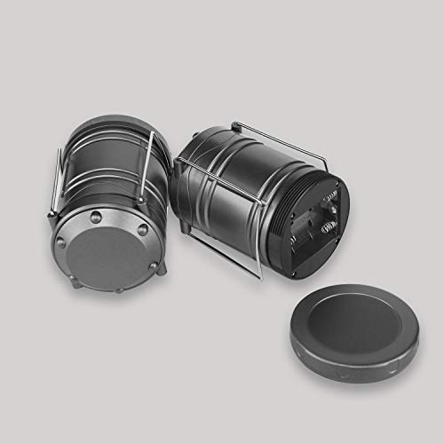 4-Pack Pop Up Lanterns for Power Outages - Dark Gray