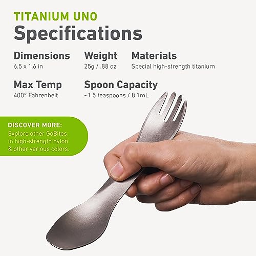 GoBites Uno Titanium Utensils for Camping or Lunchbox
