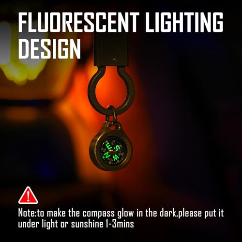 MecArmy Waterproof Handheld Survival Compass (Brass)