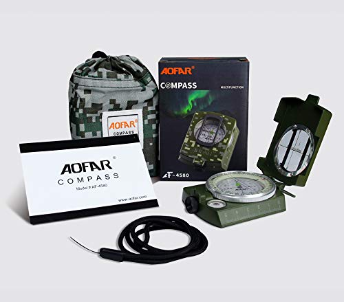 AOFAR Military Compass for Hiking and Hunting