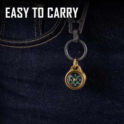 MecArmy Waterproof Handheld Survival Compass (Brass)