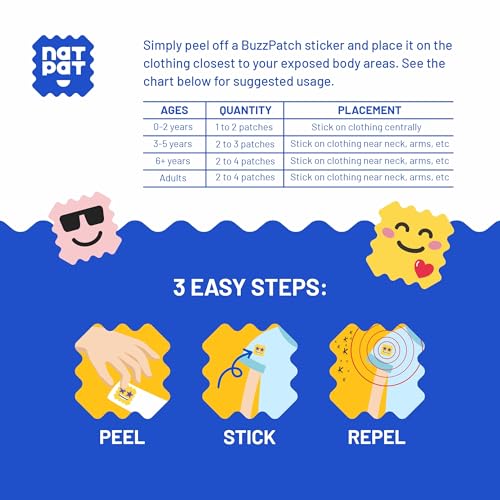 Natural Mosquito Stickers for Kids (60 Pack)