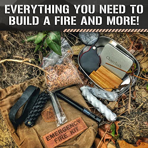 15-Piece Waterproof Fire Starter Survival Kit