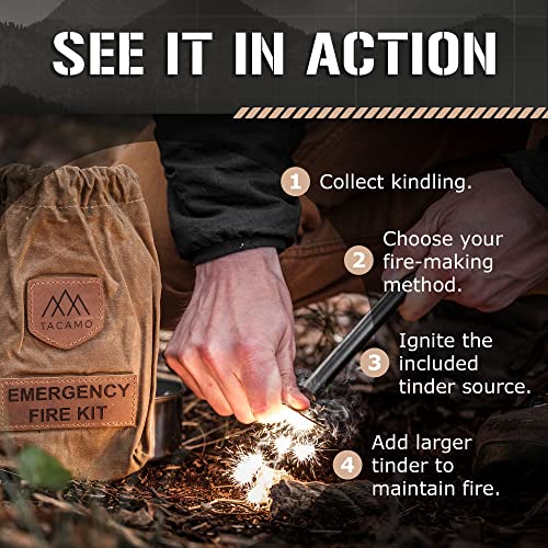 15-Piece Waterproof Fire Starter Survival Kit