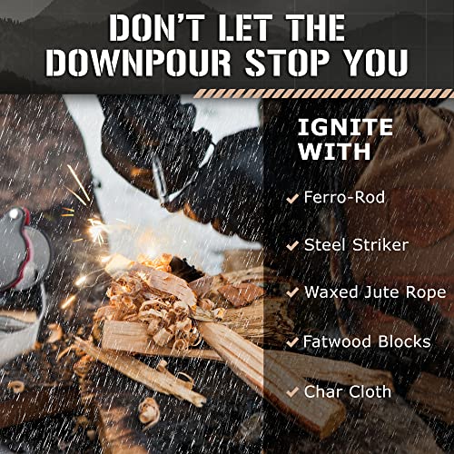 15-Piece Waterproof Fire Starter Survival Kit