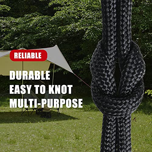 Black 650lb Paracord Rope - Camping & Survival