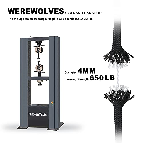 Black 650lb Paracord Rope - Camping & Survival