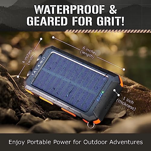 Solar Power Bank with Dual-LED Flashlight
