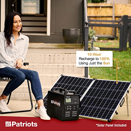 Silent, Portable Patriot Power Generator with Solar Panel
