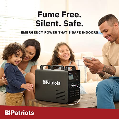 Silent, Portable Patriot Power Generator with Solar Panel