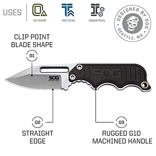 SOG Mini Fixed Blade Knife with Sheath