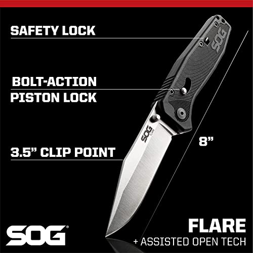 SOG Flare Folding Assisted Opening Tactical Knife