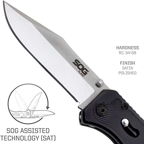 SOG Flare Folding Assisted Opening Tactical Knife