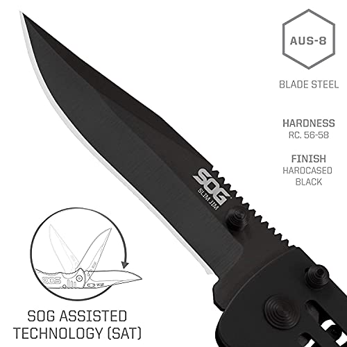 SOG SlimJim Black Folding Pocket Knife