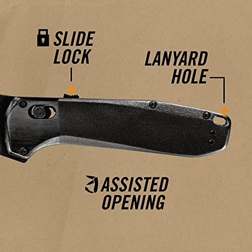 Gerber Highbrow Serrated Drop Point Knife, Onyx