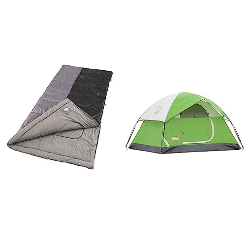 Coleman Big & Tall Sleeping Bag + 2-Person Tent, Green