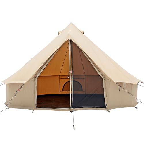 Regatta Canvas Bell Tent 13' - Stove Jack, Waterproof