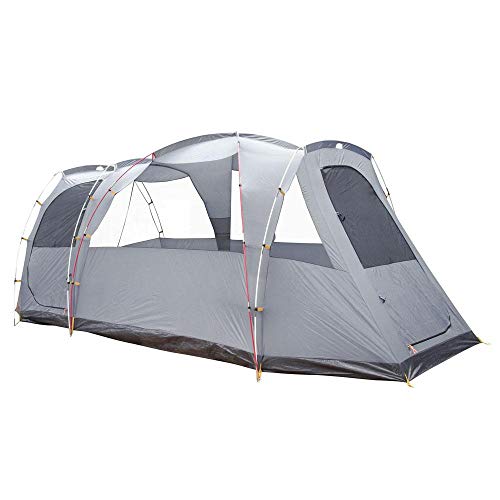 NTK Arizona GT 9-10 Person Tent for Family Camping | 17x8 ft Camping Tent with 2 Rooms, 2 Doors, 100% Waterproof Dome & Breathable Mesh | Outdoor Tent | 2500 mm Warm & Cold Weather Family Tent