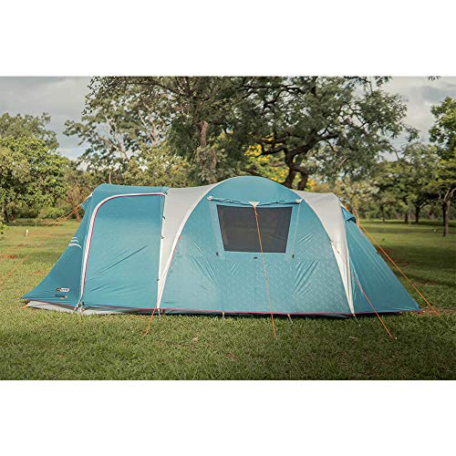 NTK Arizona GT 9-10 Person Tent for Family Camping | 17x8 ft Camping Tent with 2 Rooms, 2 Doors, 100% Waterproof Dome & Breathable Mesh | Outdoor Tent | 2500 mm Warm & Cold Weather Family Tent