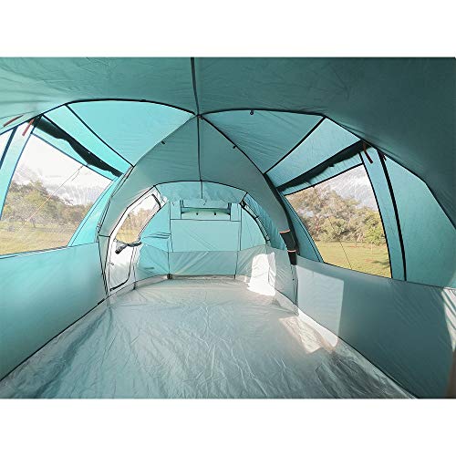 NTK Arizona GT 9-10 Person Tent for Family Camping | 17x8 ft Camping Tent with 2 Rooms, 2 Doors, 100% Waterproof Dome & Breathable Mesh | Outdoor Tent | 2500 mm Warm & Cold Weather Family Tent