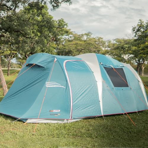 NTK Arizona GT 9-10 Person Tent for Family Camping | 17x8 ft Camping Tent with 2 Rooms, 2 Doors, 100% Waterproof Dome & Breathable Mesh | Outdoor Tent | 2500 mm Warm & Cold Weather Family Tent