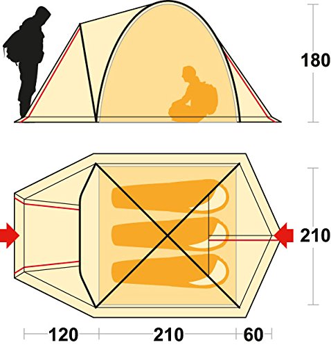 Ferrino Shaba 3 Tent, Blue, 3-Person